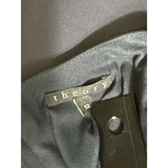 THEORY Eliora Shift Dress Short Sleeve with Pockets Navy size 12 - Picture 4 of 9